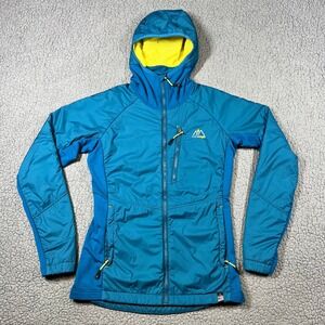 Mtn Logic Alpha Jacket Womens XS Polartec Insulated Hooded Teal Blue 17W-301